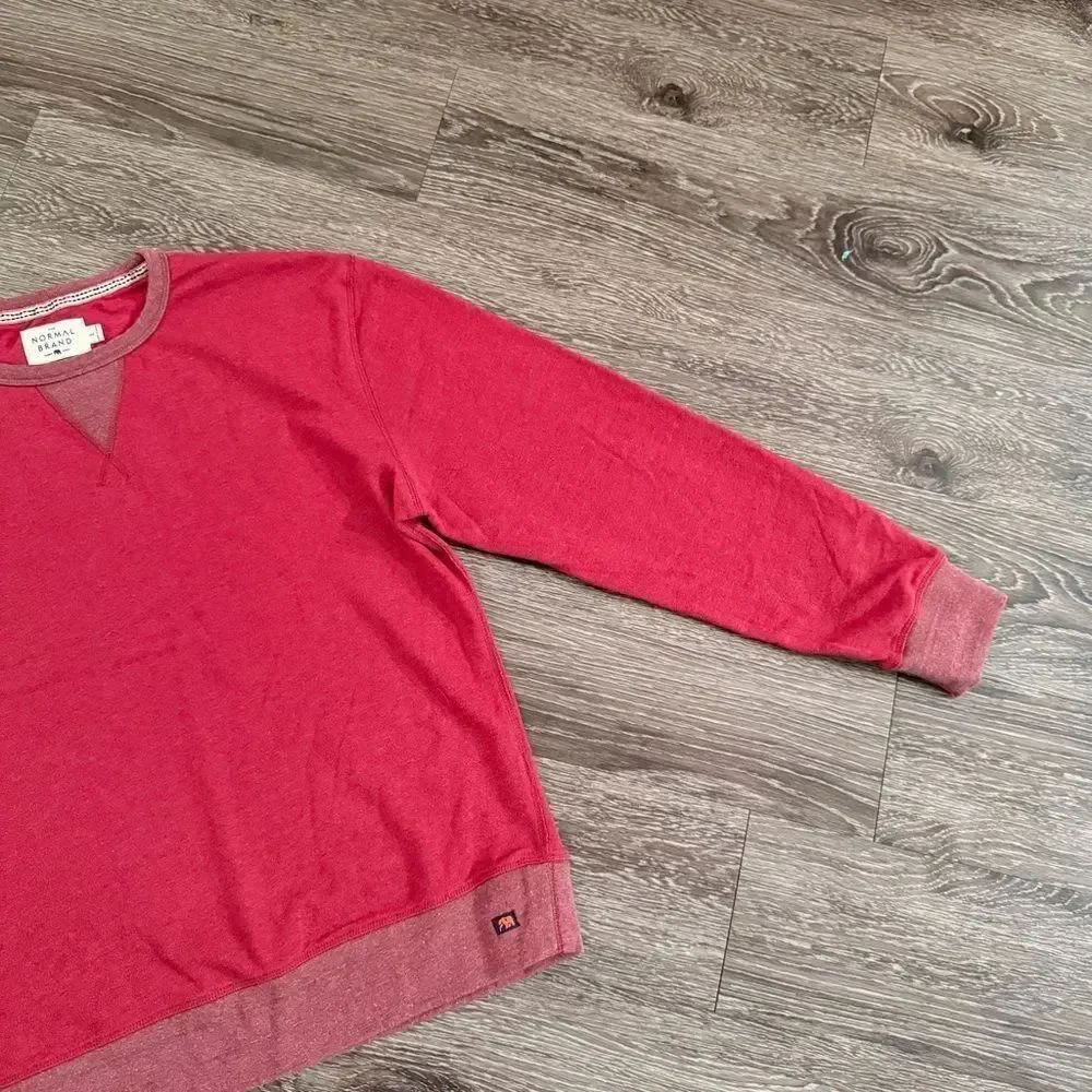The Normal Brand Red Crewneck Sweatshirt New